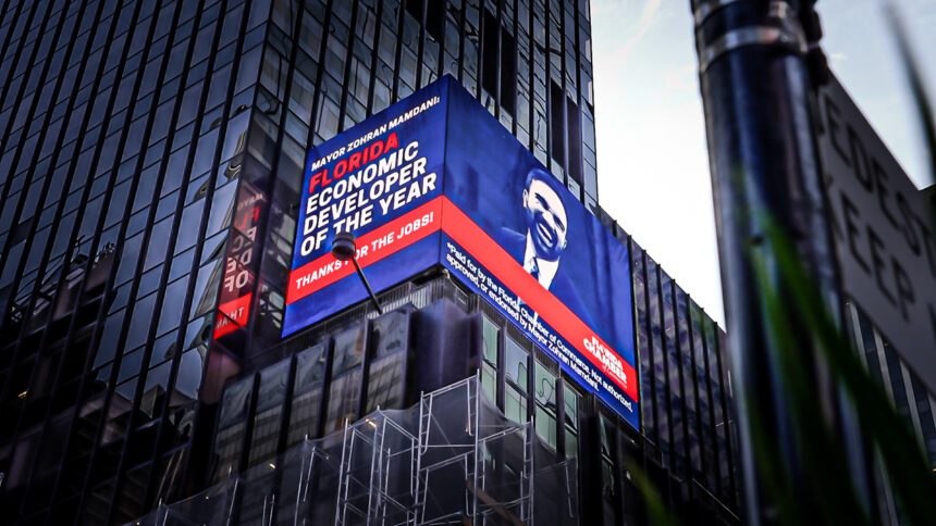 Florida names NYC Mayor Zohran Mamdani ‘Economic Developer of the Year’ in Times Square campaign