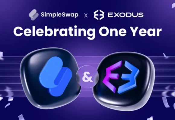 SimpleSwap Marks a Year Inside Exodus Wallet, Ships Five Partner Updates With No Integration Changes